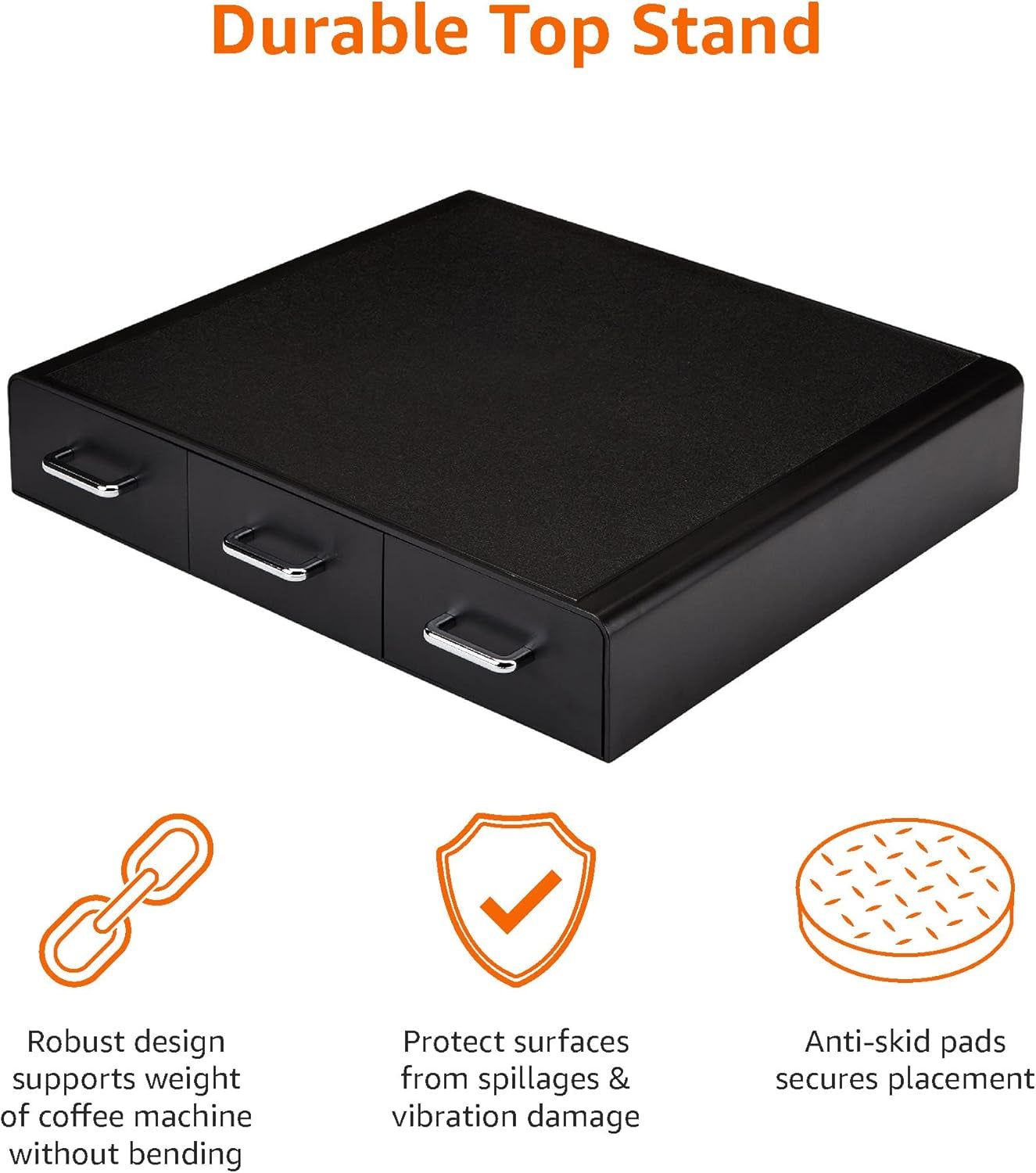 Sleek Black Coffee Pods Drawer - Store Up to 36 K-Cup Pods!